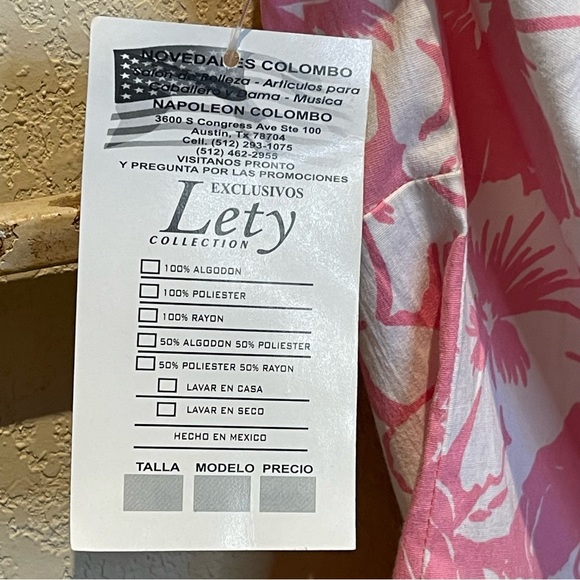 NWT Leti Pink & white floral halter top - Picture 10 of 16